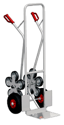 Aluminium Treppenkarren mit 2 fnfarmigen Radsternen